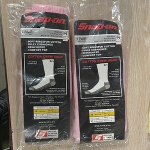 Snap Pink Athletic Crew Socks